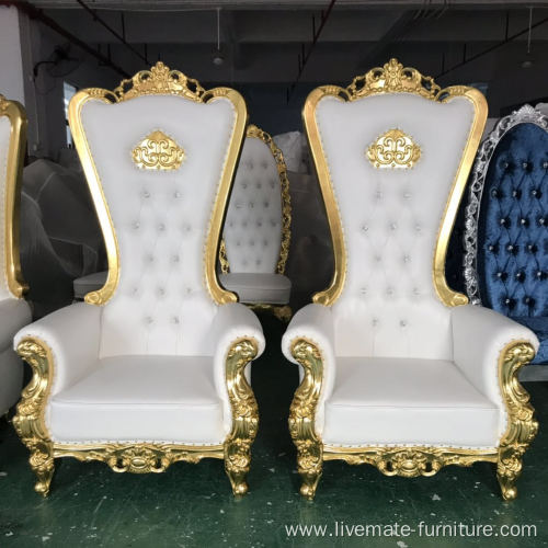 wholesale white wedding wooden throne chair